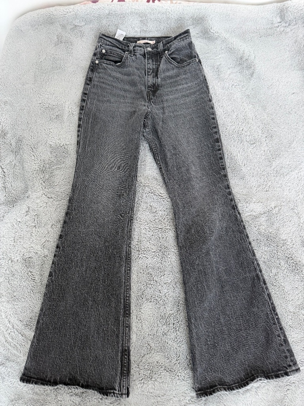 Levi’s Premium 70s High Flare Jeans in washed black